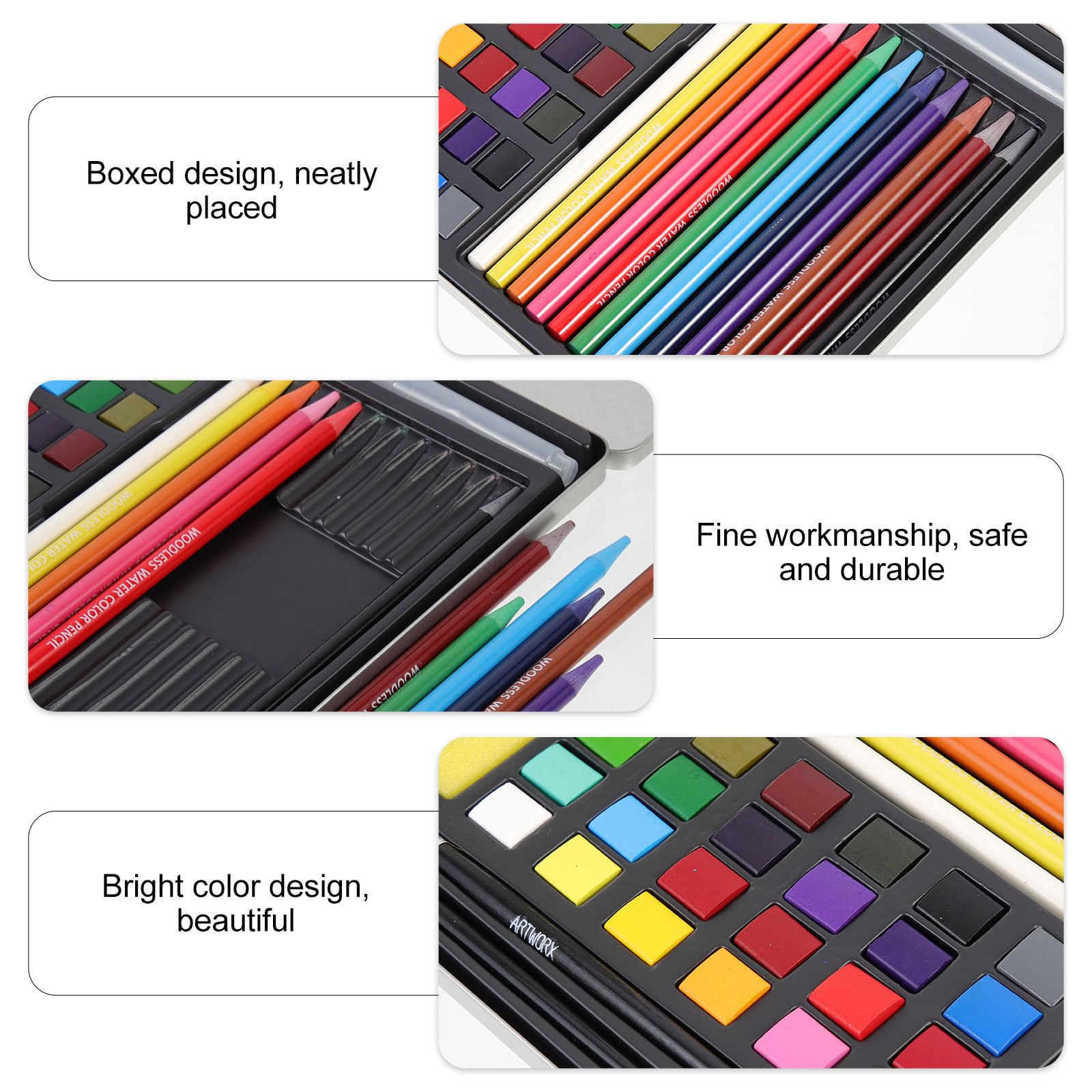 Juego de Acuarelas Portátil para Artista, Pintura DIY