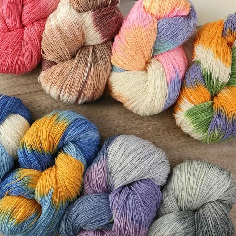 2 Piezas de 235-250 g de Hilo de Lana para Tejer a Mano, Hilo de Lana Degradado, para Tejer Gorros, suéteres, Bufandas y Mantas de Crochet