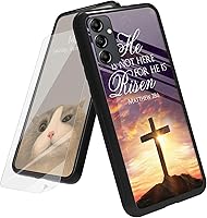 Vista 137 de Funda para Samsung Galaxy A12 5G con protector de pantalla, parte trasera de vidrio templado + TPU de silicona suave que absorbe los golpes