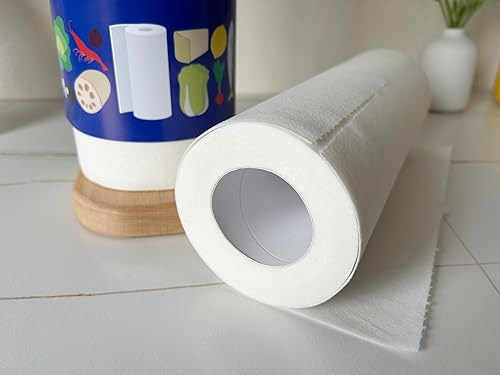 Miniatura 6 de JEBBLAS Toalla de papel de cocina lavable de tamaño rápido, 2 rollos familiares  10 rollos regulares, blanco, absorbente, fuerte, 180 hojas