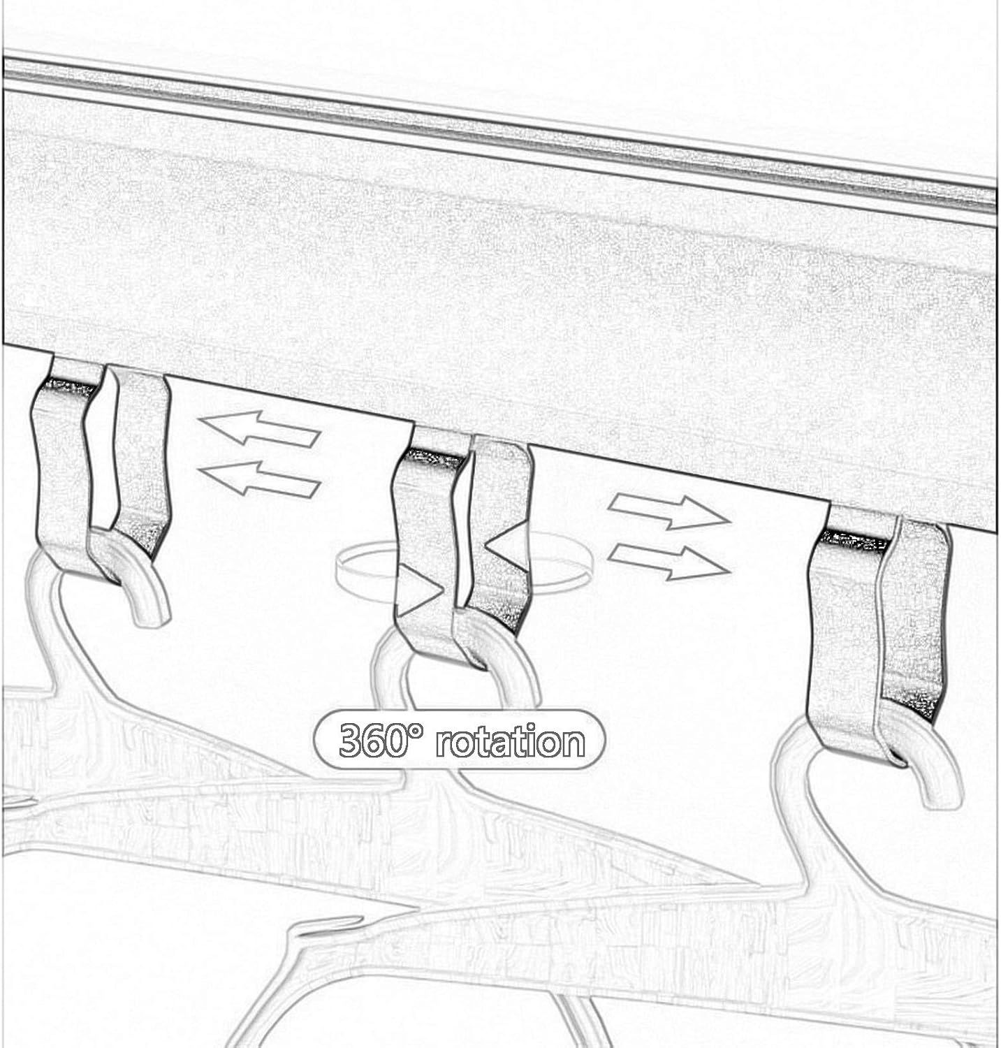 Wall Mounted Folding Clothes Hanger Space-Saver, Indoor/Outdoor Clothes Drying Rack Retractable Dry Coat Hanger for Laundry Room Storage Organiser Instant Closet