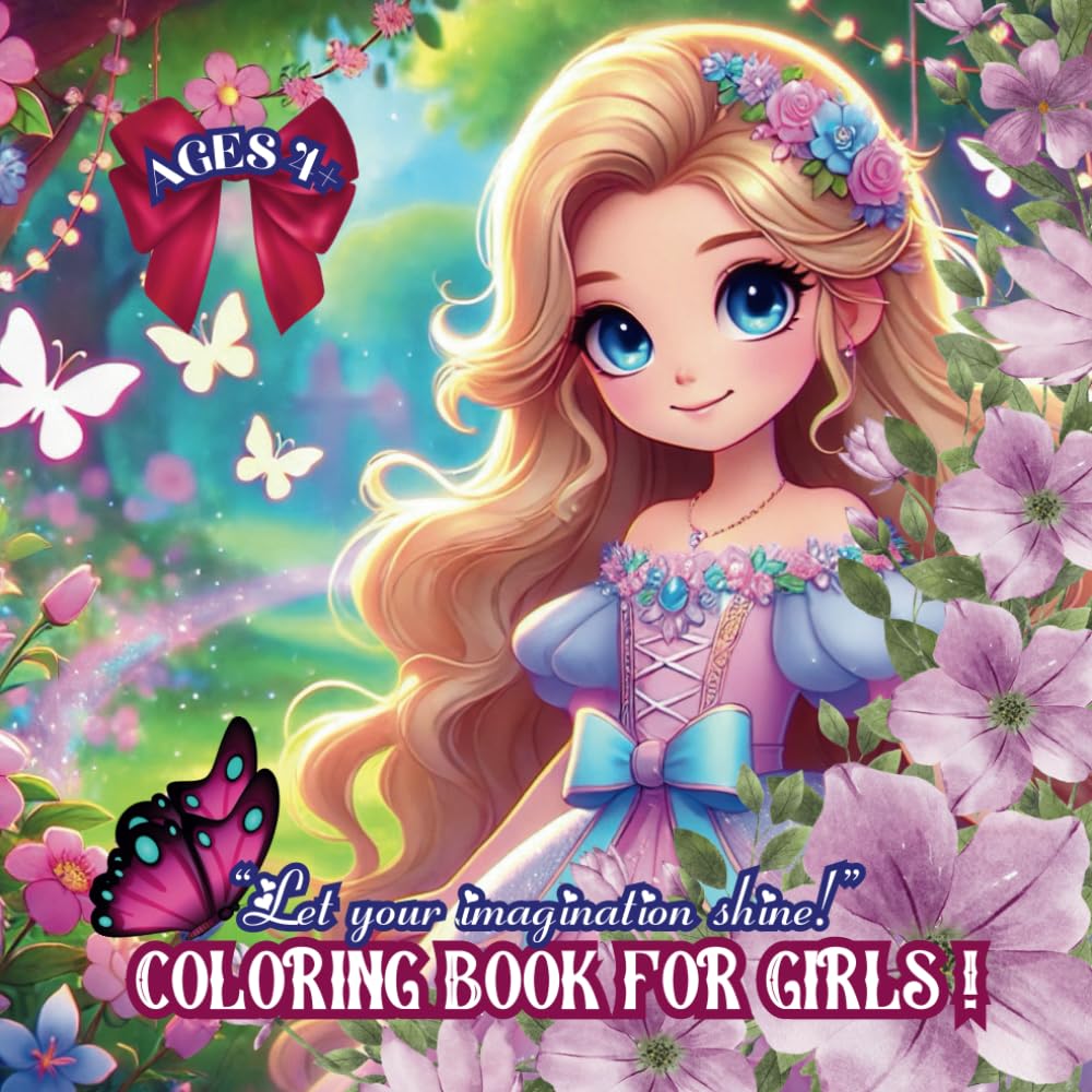 Pretty Hairstyles & Dreamy Dresses Coloring Book for Girls!: A magical coloring adventure full of fabulous hair and fashion fun!