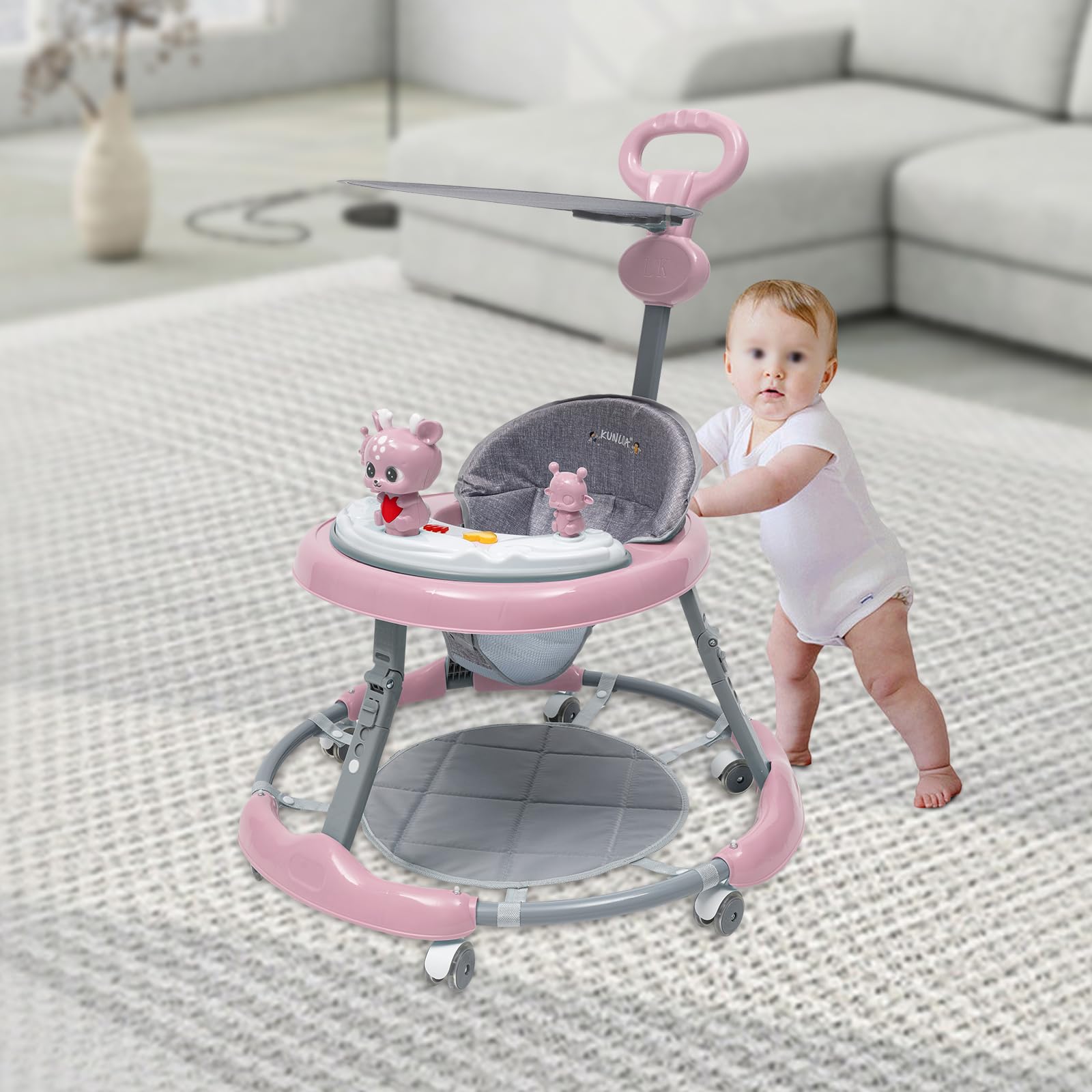 Baby Walker - Girello regolabile in altezza, per bambini a partire dai 6 ai 18 mesi