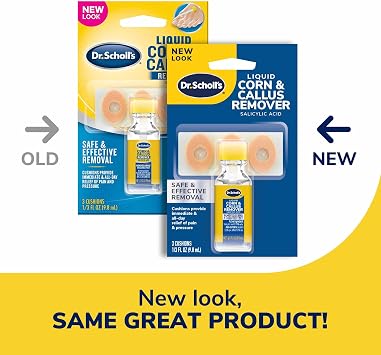 Dr. Scholl's Liquid Corn & Callus Remover, 0.33 Ounce // Removes Corns & Calluses Fast with Cushions That Provide Protection Against Shoe Pressure and Friction for All-Day Pain Relief
