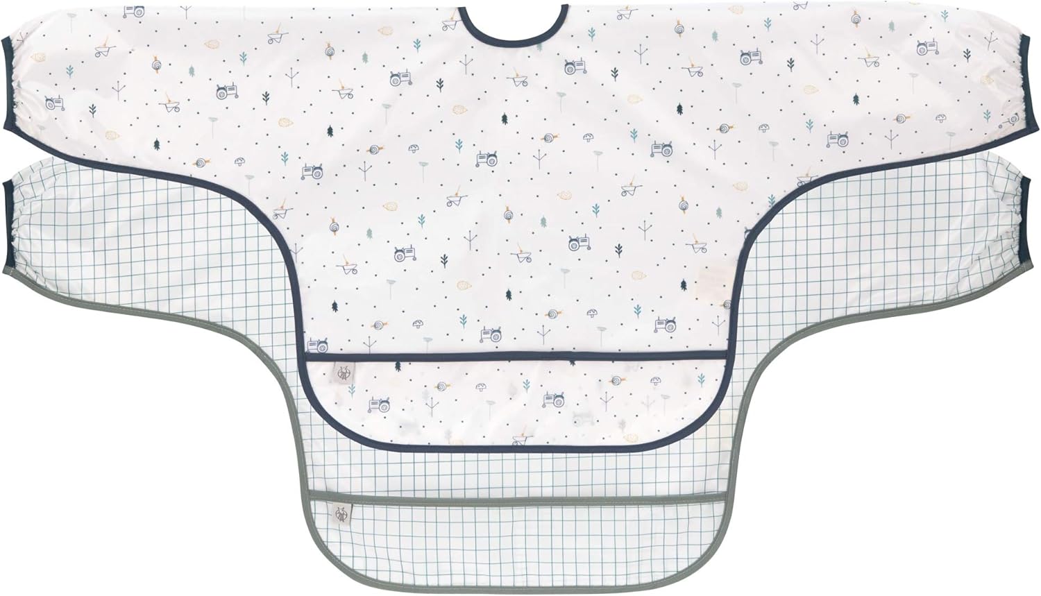 Lässig 1311021481 - Babero manga larga en conjunto de 2 piezas / garden explorer chico, unisex Lot de 1