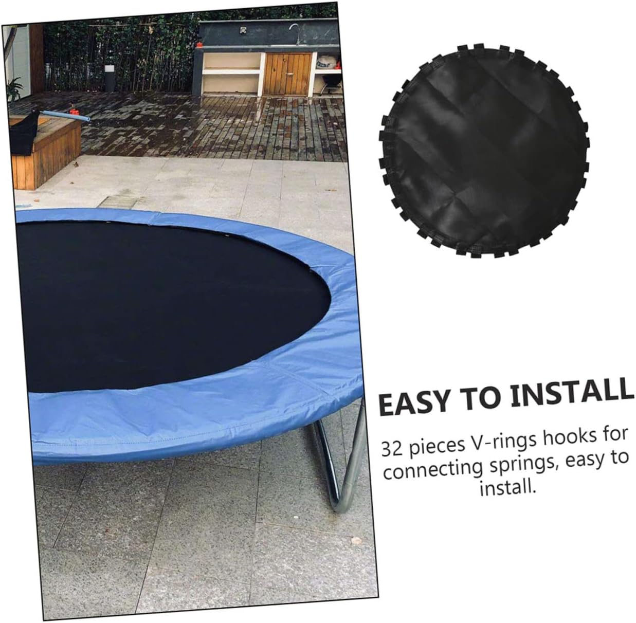 YARNOW Trampoline Jumping Mat Round Trampoline Pads and Girls Jumping Mat Breathable Design