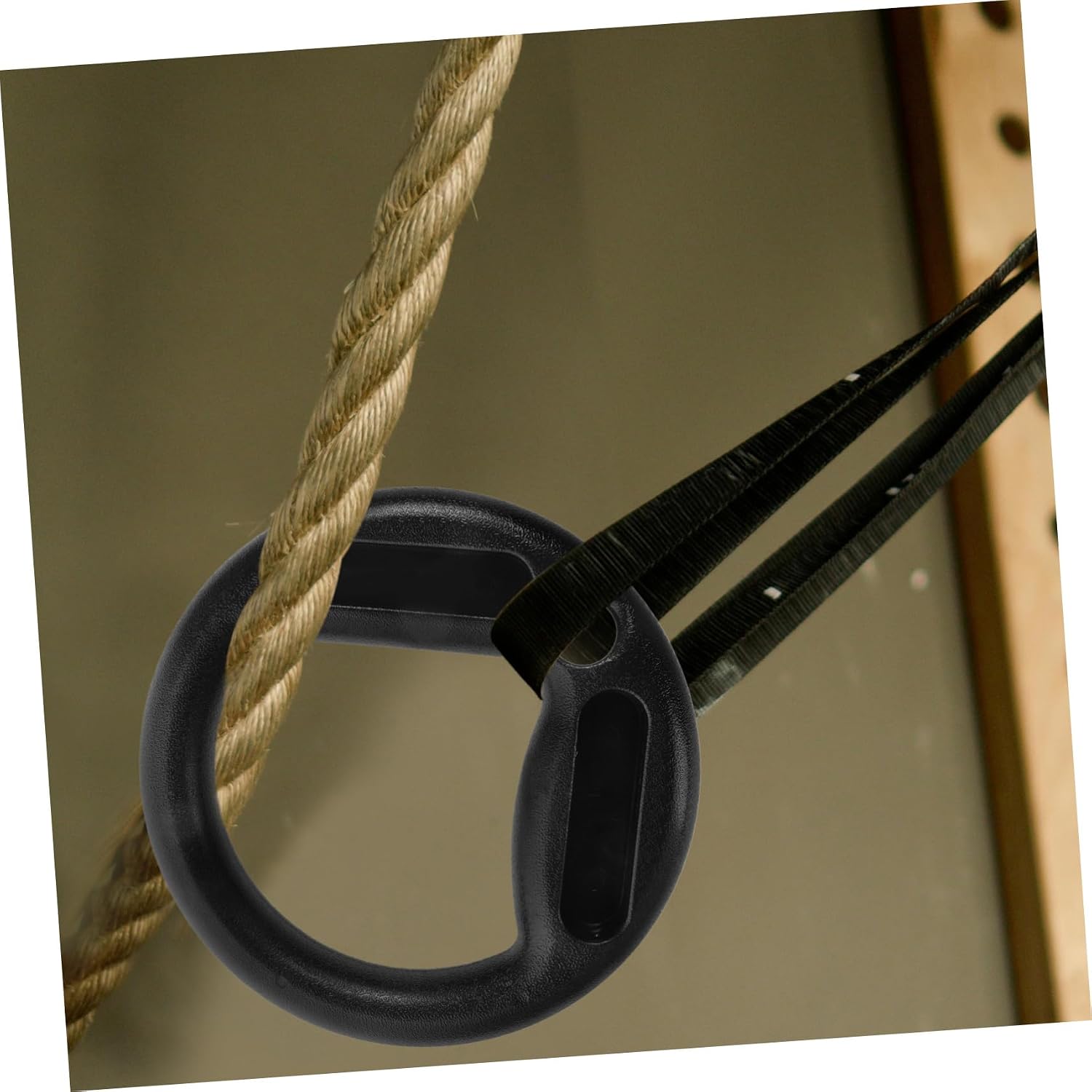 Milisten 2Pcs Gymnastic Rings for Pull Up Bar Heavy Duty Fitness Rings for Exercise Durable Handles for Strength Training Easy Installation for Home Gym Workouts