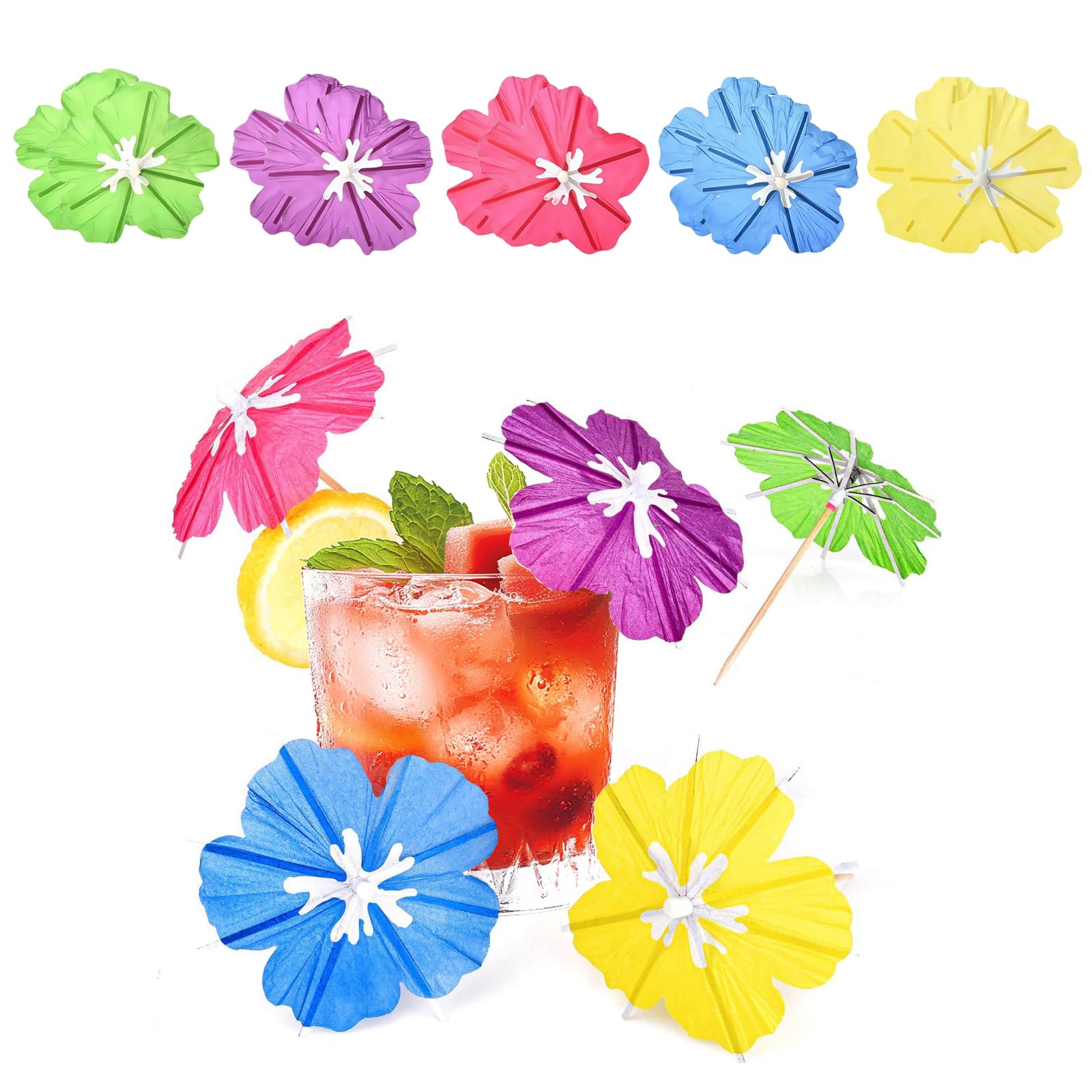 Photo 1 of [100 Pcs] Cocktail Umbrellas - Drink Umbrellas for Drinks,Mini Paper Umbrella Cocktail Toothpicks for Party Decorations