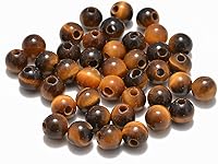 Vista 28 de AD Beads Cuentas de gema natural de 8 mm redondas sueltas con gran agujero de 2,5 mm, 40 piezas (turquesa africana)