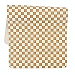 Ava + Oliver Vegan Leather Baby Changing Mat (16 X 30 in) - Multipurpose Wipeable and Portable Diaper Changing Pad - Foldable for Travel (Mocha Checker)