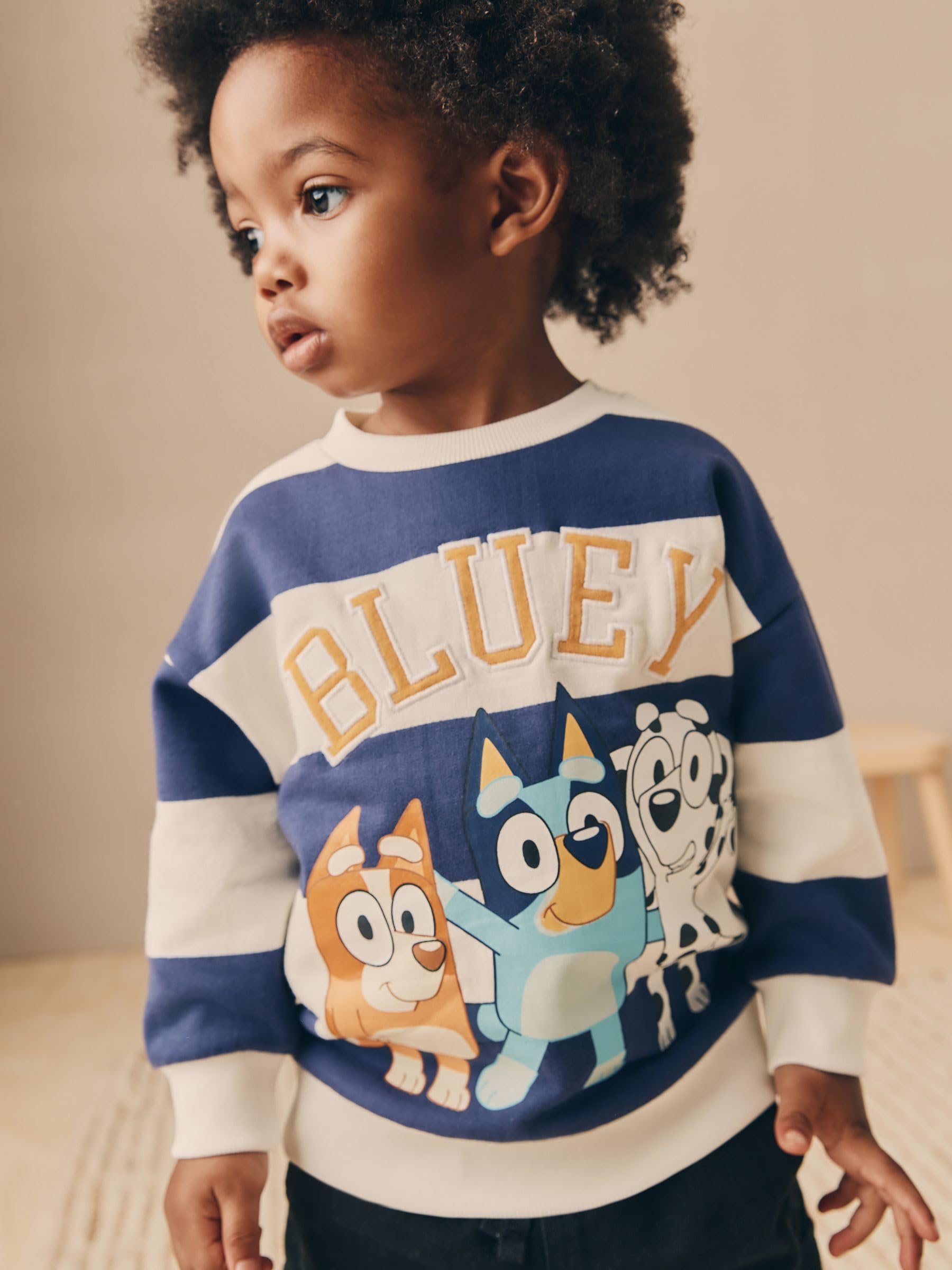 NEXT Jungen Bluey Sweatshirt mit Rundhalsausschnitt Baumwolle 80-128