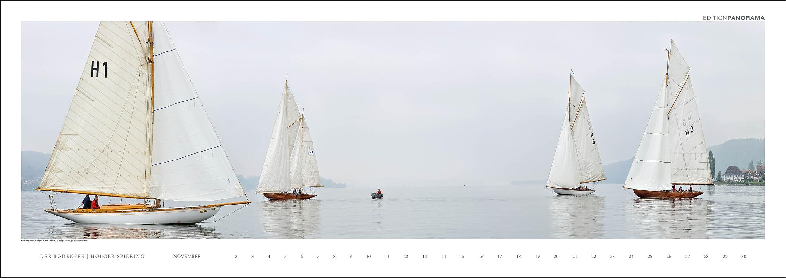 Der Bodensee: Immerwährender Panorama-Kalender, 110 x 39 cm