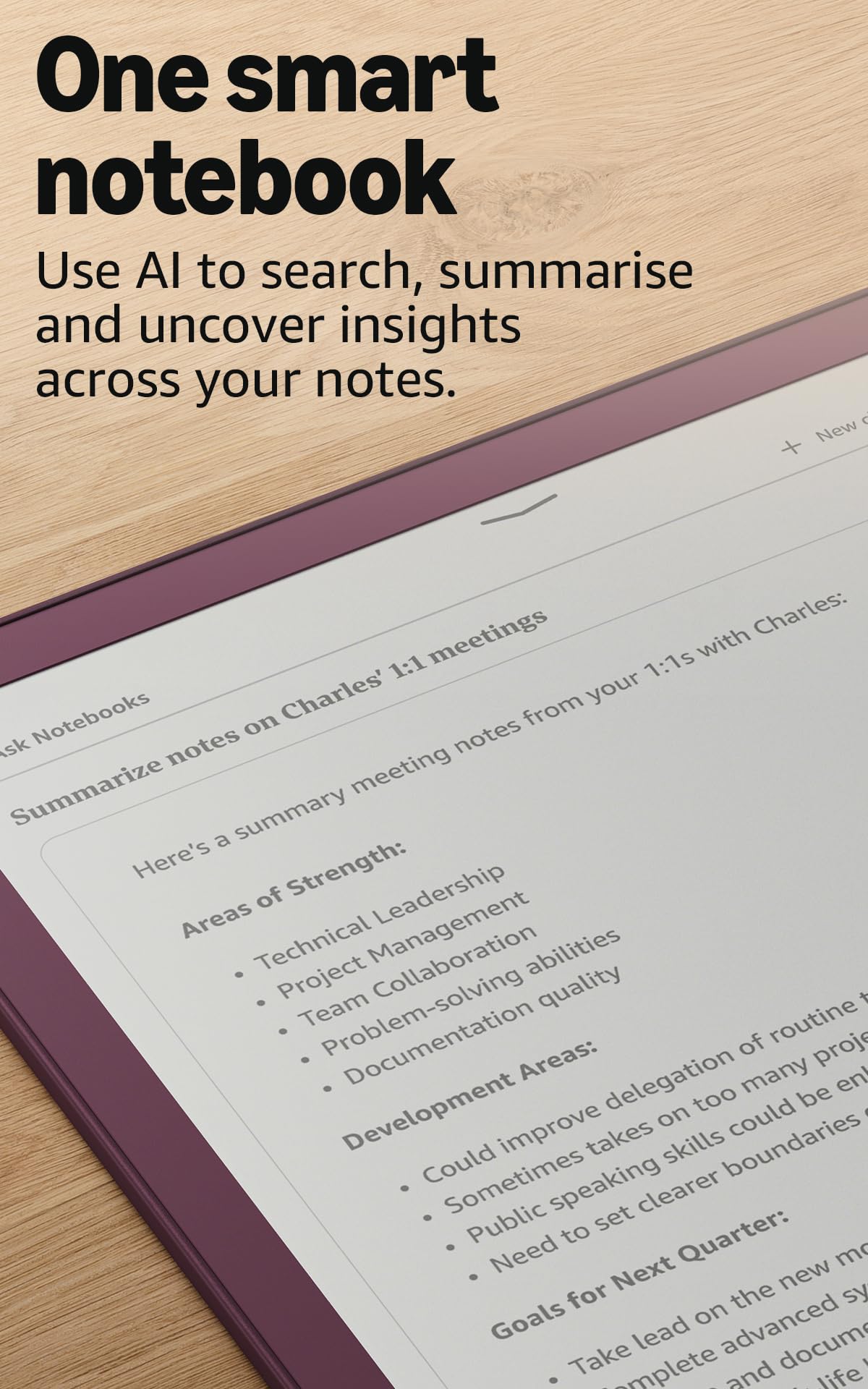 Amazon Kindle Scribe Colorsoft 32 GB (newest gen) — 11" paper-like colour display with front light — Thin, light, powerful — Write in the built-in notebook, documents and books - Graphite — view 6