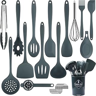 TSDXSM Kitchen Utensils - 25pcs Silicone Cooking Utensils Set, Silicone Kitchen Utensils, Cooking Tools Turner Tongs Nonstick Spatula Spoon for Nonstick Heat Resistant Cookware