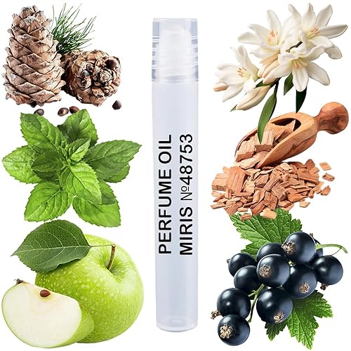MIRIS nro. 48753 - Aceite de perfume duradero en roll-on, inspirado en Authentic Night, para mujer, Rollerball 0.34 fl oz (10 ml)