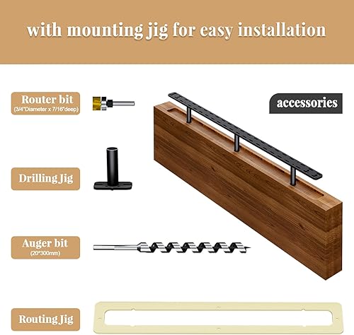 Miniatura 7 de 2 piezas de herrajes para estantes flotantes de servicio pesado, soportes ocultos para estantes, soporte para montaje en pared de estantes flotantes