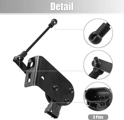 Miniatura 4 de X AUTOHAUX 23152099 Sensor de nivel de altura de paseo de suspensión neumática delantera derecha para Cadillac Escalade 2015-2020