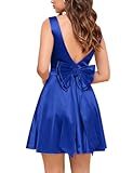 Women's Classic Scoop Collar Emprie Waist Cocktail Party A Line Short Dress