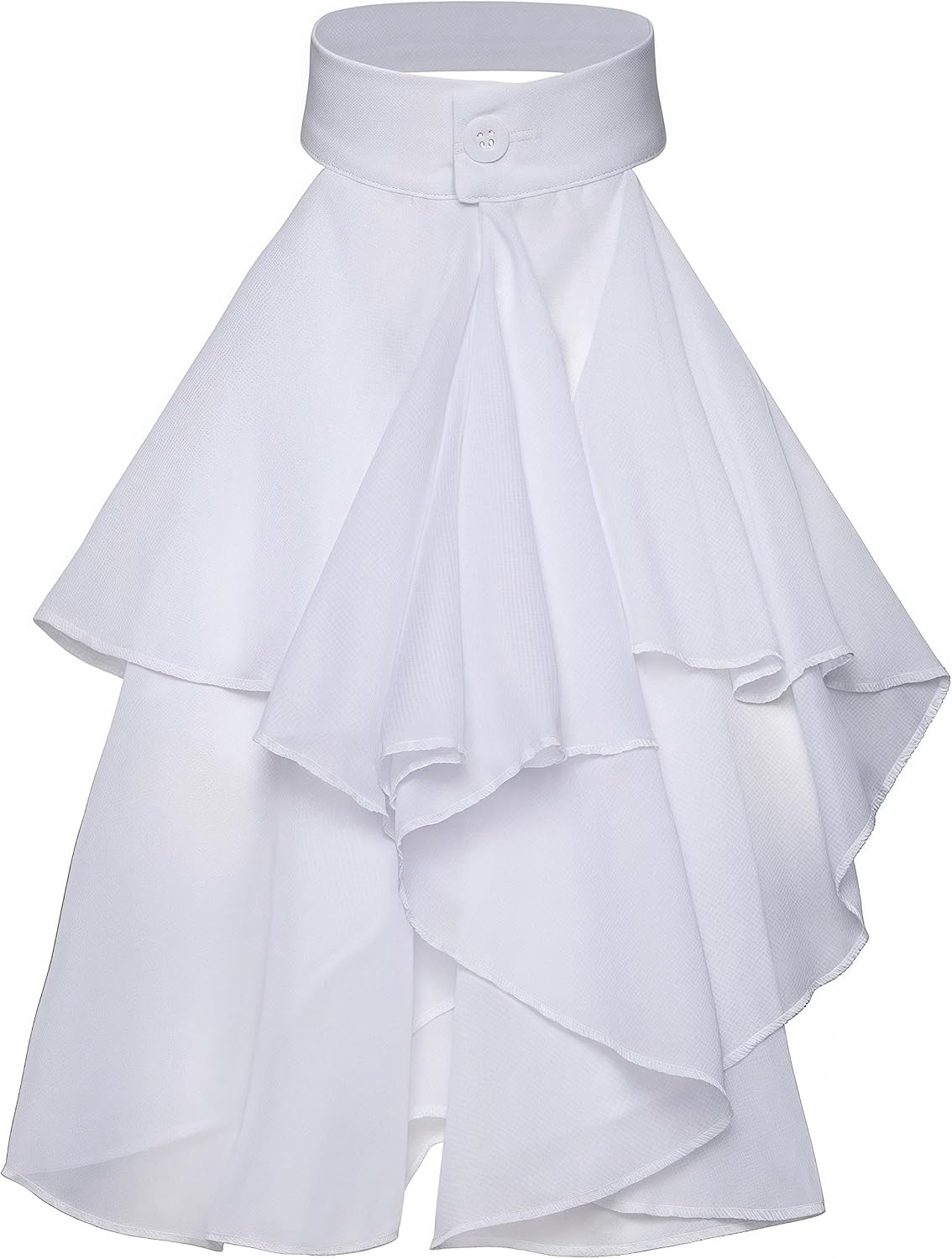 Victorian Colonial Jabot Collar Medieval Renaissance Chiffon Detachable Collar Halloween Costume Accessory