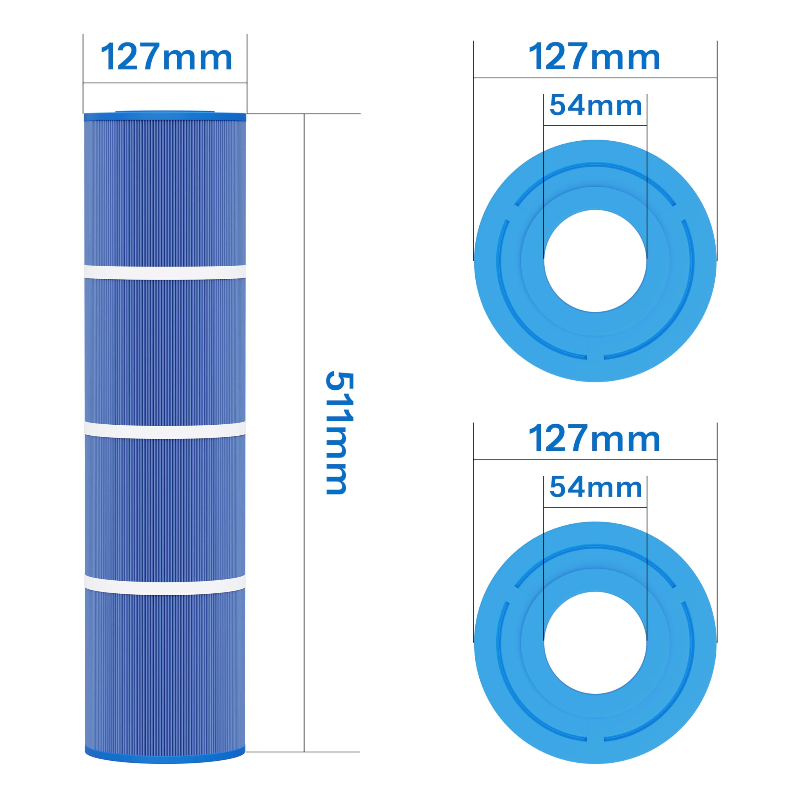 SPA Filtro de Cartucho Compatible con PRB75M, SC733-S, 2 Pieza