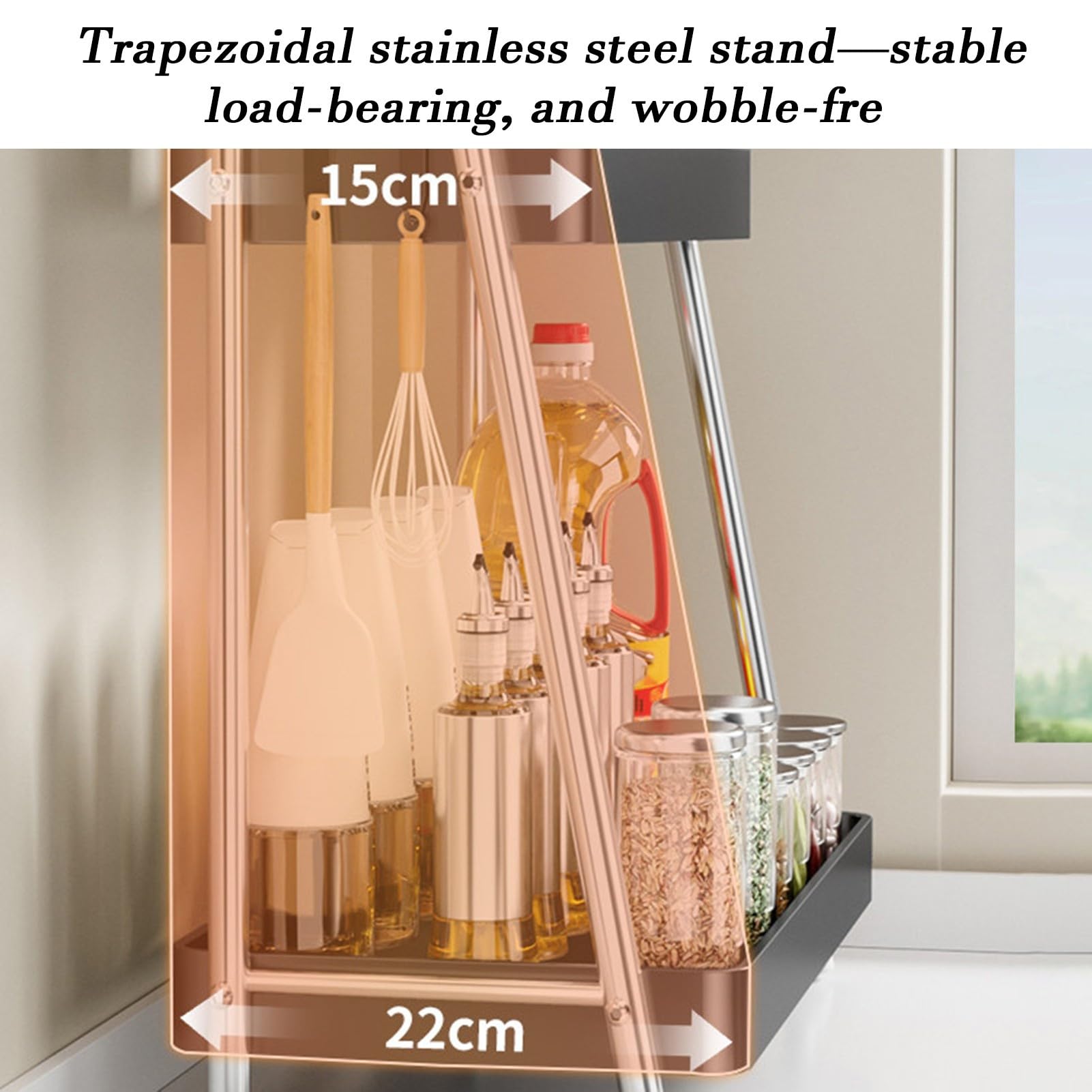 Estante De Condimentos De Cocina De Acero Inoxidable