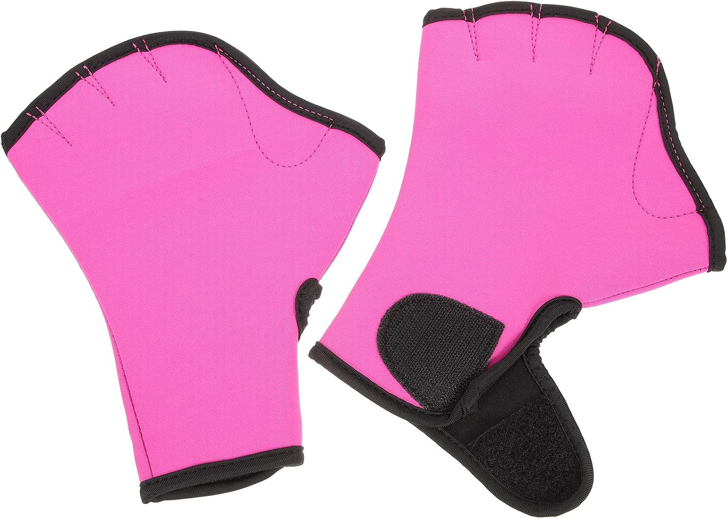 Swimming Training Gloves Swim Mitts Nylon Water-Resistant Aquatic Fitness Hand Paddles for Beginners Women Pink M