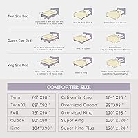 Vista 9 de Andency - Juego de edredón de tamaño queen, 3 piezas, bonito, plisado, suave, ligero, esponjoso, de relleno alternativo, para todas las estaciones