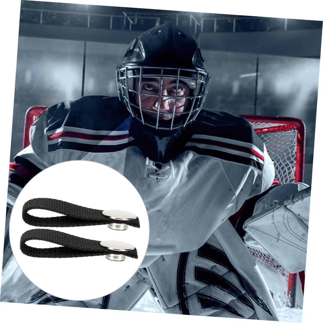 PRETYZOOM 2pcs Ice Hockey Helmet Chin Straps Adjustable Replacement Parts Single Snap for Secure Fit Compatible Hockey and Football Helmets