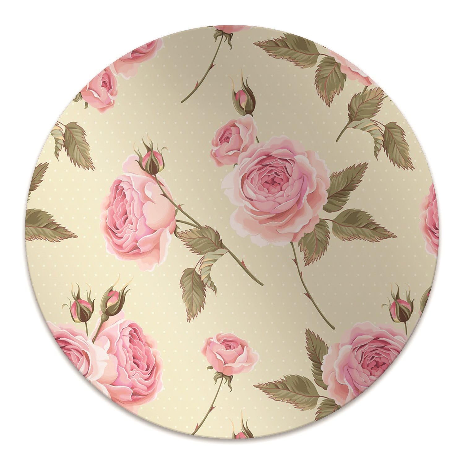 Tapis pour protection imperméable en PVC avec surface antidérapante motif roses