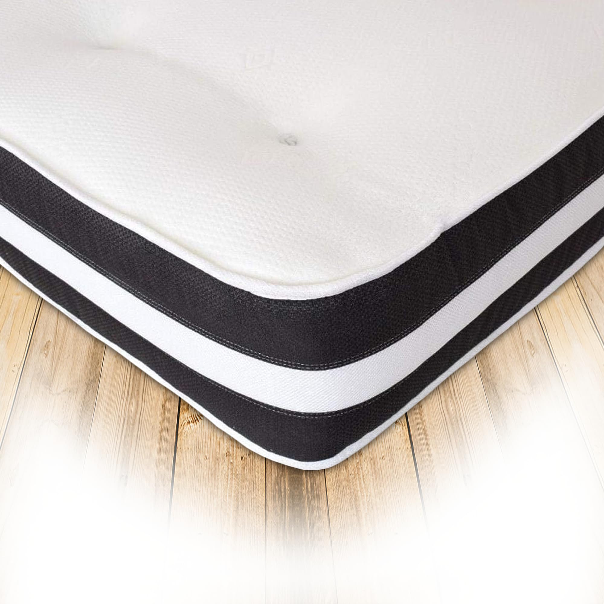 Starlight Beds 3D Quilted Tuft Small Double Memory Foam Mattress. 20cm Deep Sprung Hand Tufted Mattress with Memory Foam Layer, Soft Comfort. 4ft x 6ft3 (120cm x 190cm)