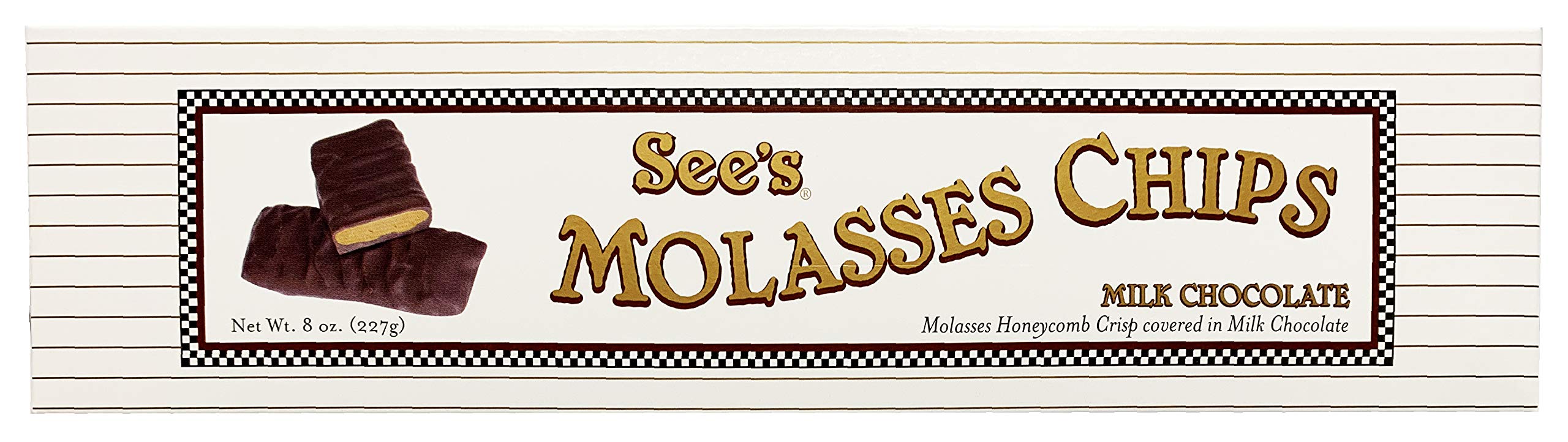 See’s Candies Milk Molasses Chips – Classic Candy, Gourmet Snack, 8 oz