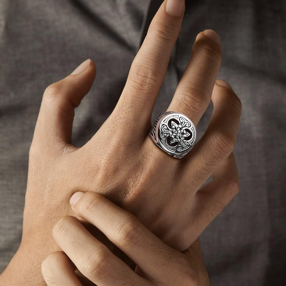 Anillos Hombre Anillo Vikingo De Acero Inoxidable Nudo Celta