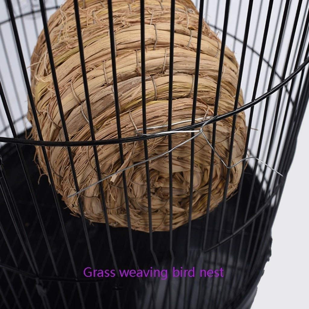 Vogelkäfig, rund, großer Vogelkäfig aus Metall, integriertes Bodenbecken-Design, Vogeltransporter für den Heim- und Außenflug, Vogelkäfig, neuartiges Design