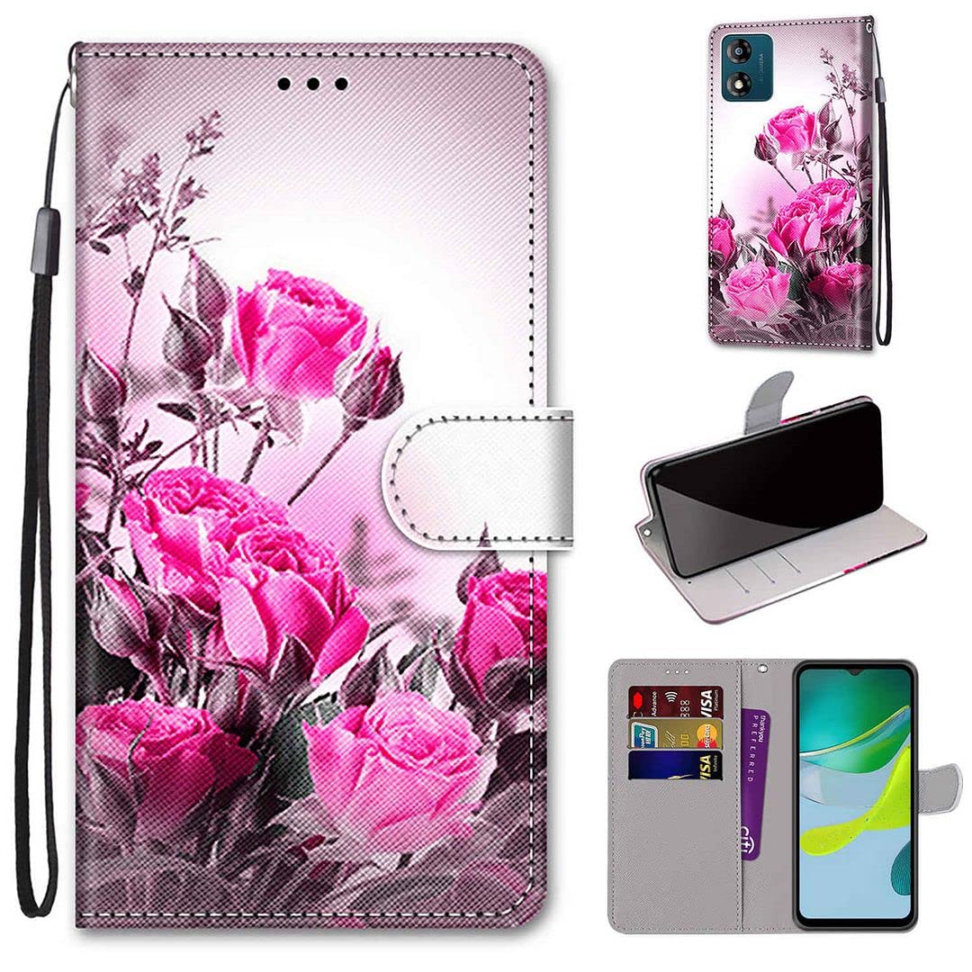 Custodia Portafoglio Per Motorola Moto E13 - Flip Magnetica, Pelle PU, Slot Carte, Cinturino Incluso - 2