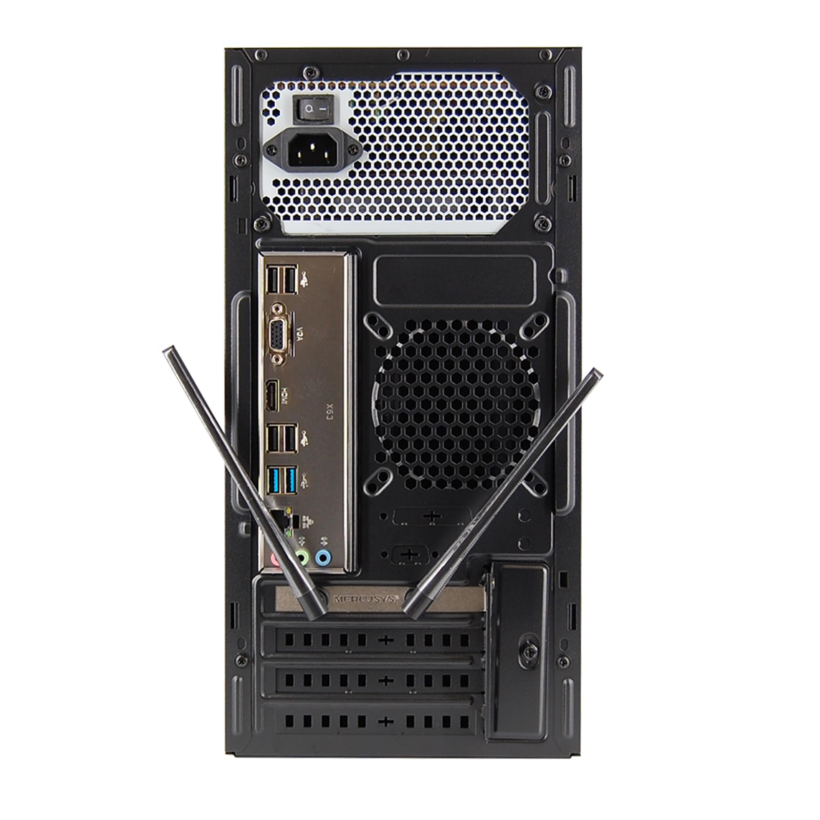 EXTREMEBIT SMART PC Computer Assemblato, Processore Core i5-6400T, Memoria Ram 16GB, Disco SSD 500GB, Connessione WiFi + BT, Win 11 PRO Nero