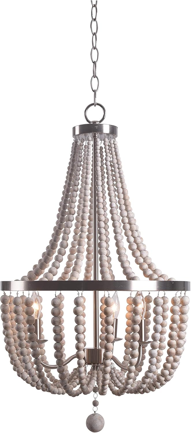 One-Day Sale: Up to 40% Off Kenroy Home 93131BS Dumas Chandeliers, Medium, Chrome and Brushed Steel