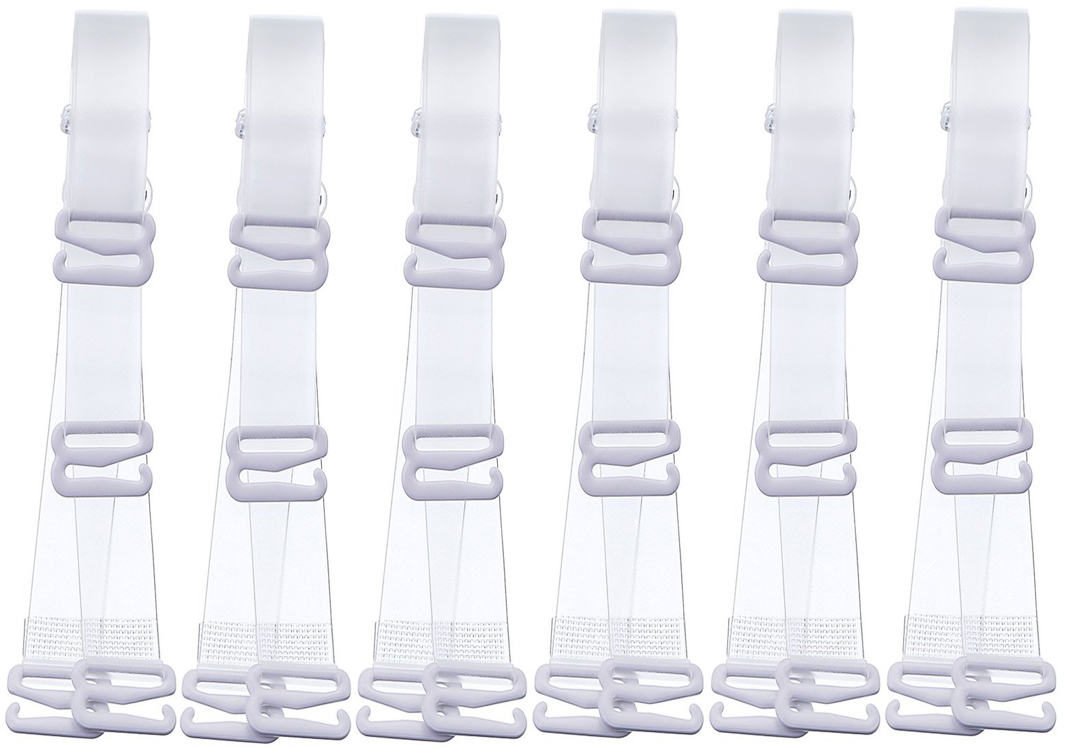 Clear Bra Strap Invisible Bra Strap Elastic Adjustable Shoulder Straps Removable(3Pairs)