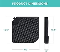 Vista 7 de Best Choice Products Juego de 4 piezas de 174 libras de capacidad de mimbre sintético voladizo para sombrilla de patio, juego de platos cuadrados