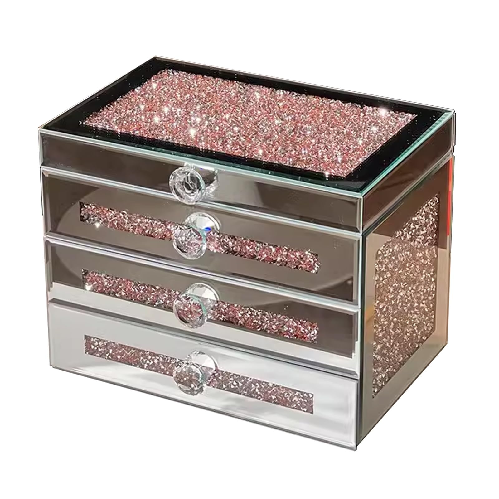 Rangement bijoux tiroir velours anti-rayures pour colliers et bagues
