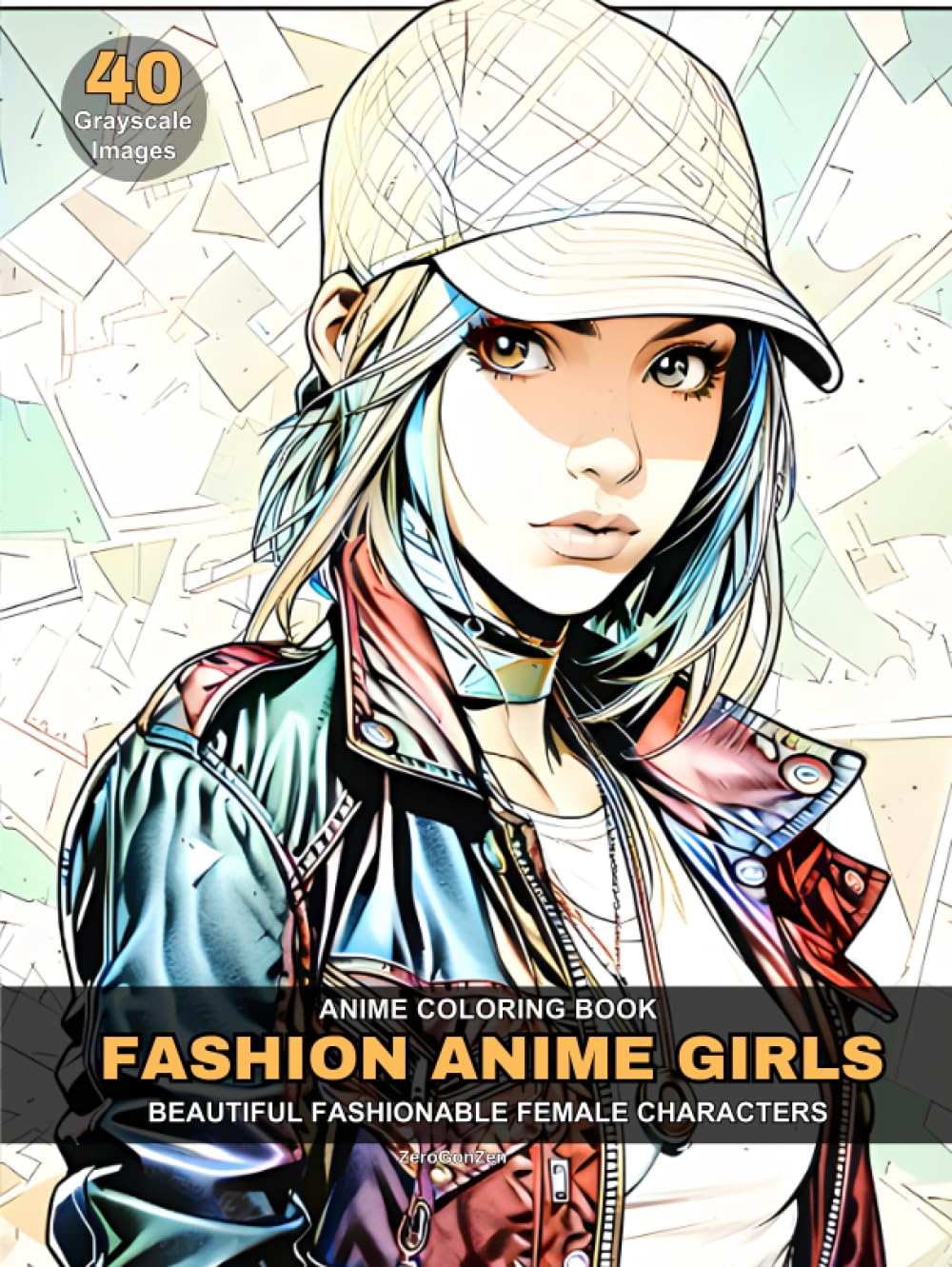 Anime Coloring Book: Fashion Anime Girls - Beautiful Fashionable Female Characters