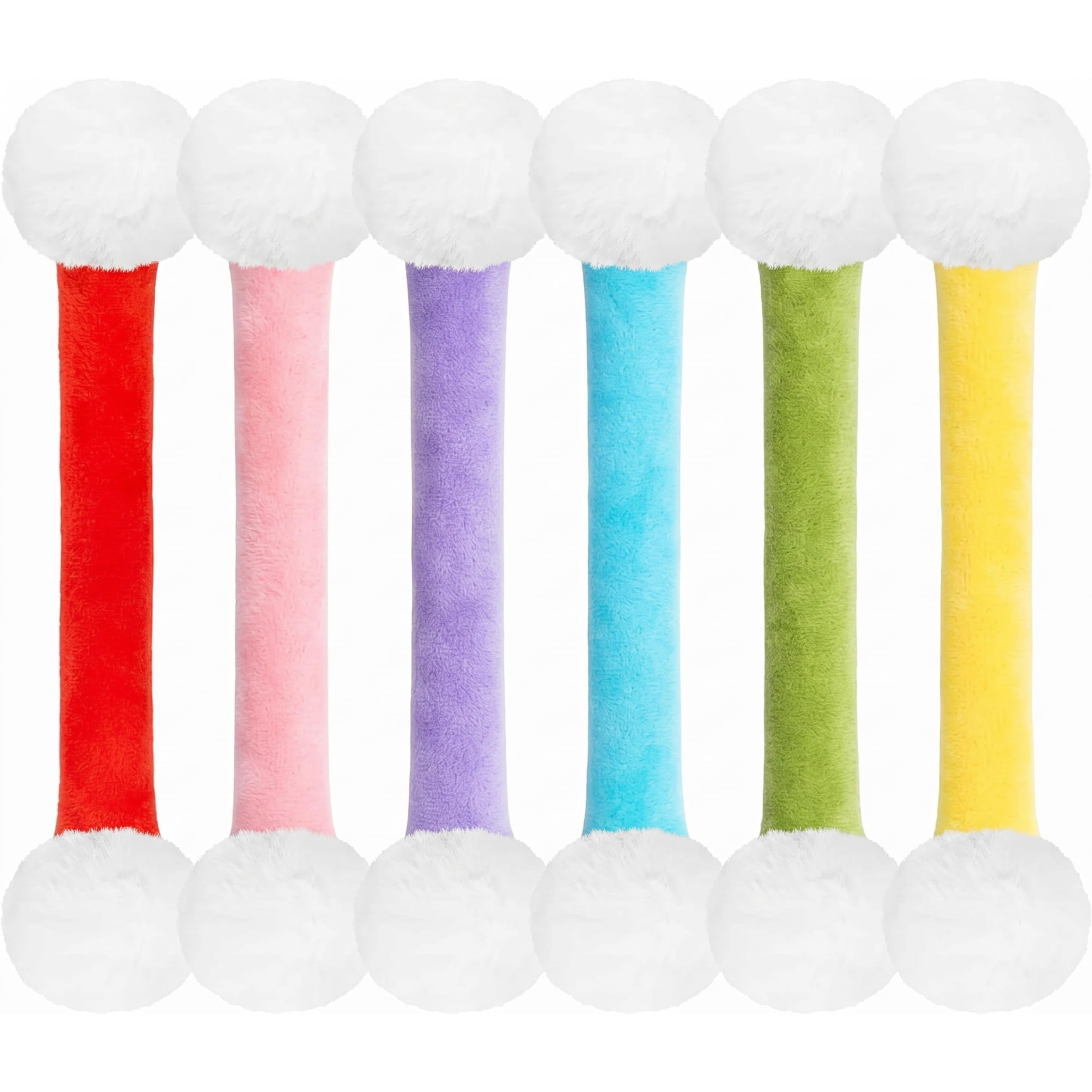 Juguete Qtip para Gatos Striegro de franela con hierba gatera natural, pack de 6 piezas