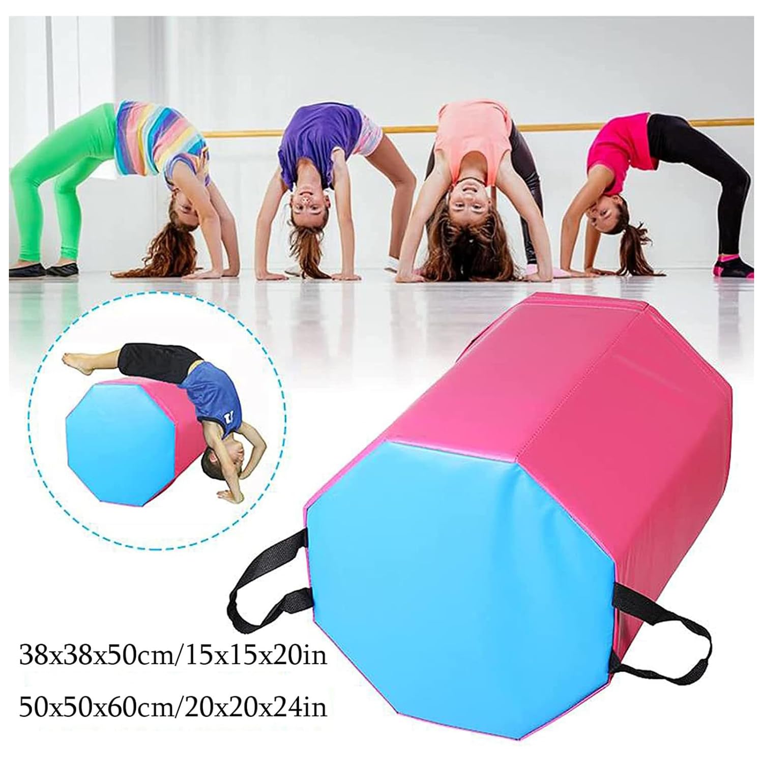 NILoykg& Ginnastica Ottagono Mat Skill Shape Tumbling Balance Fitness Ginnastica Tumbler Mat Somersault Backbend Trainer Esercizio Mat Pad Schiuma Rolls