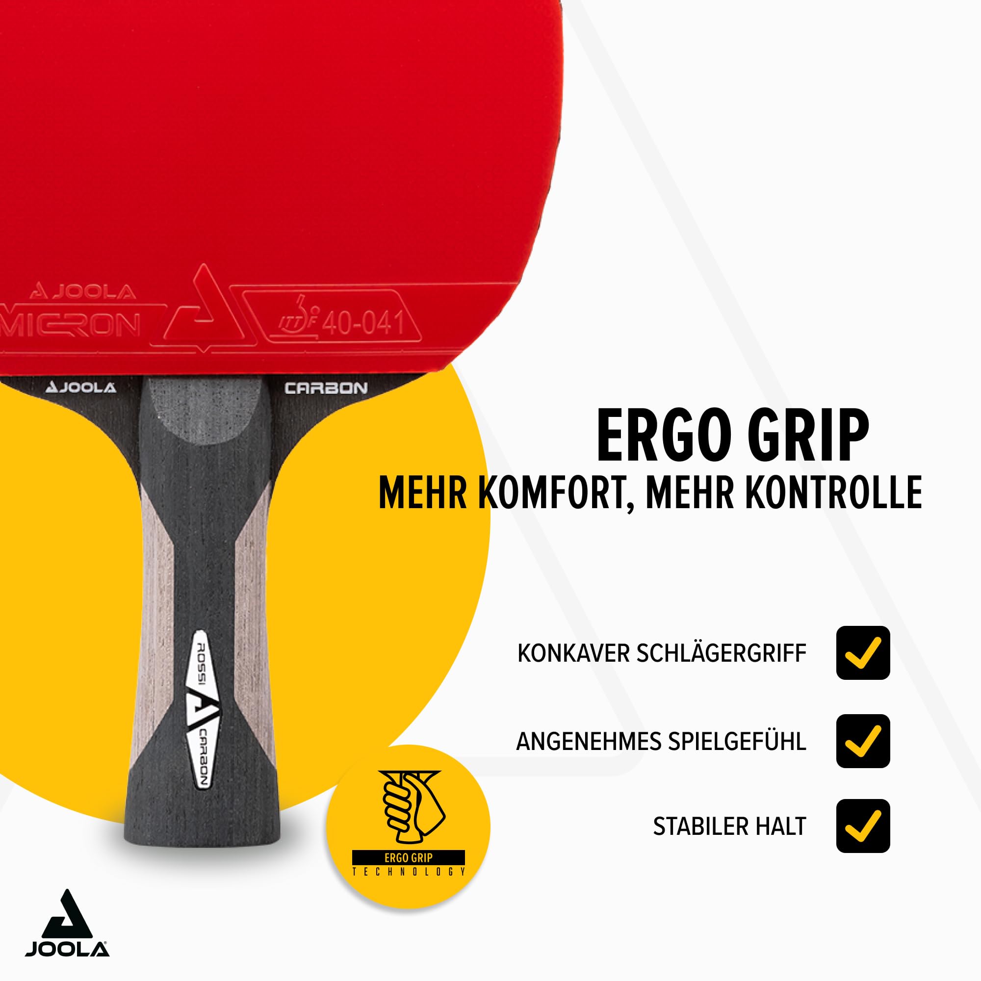 JOOLA Tischtennisschläger Rosskopf/Mega Carbon - ITTF genehmigter Profischläger