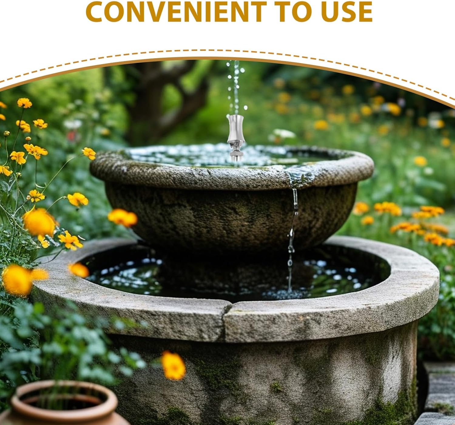 Toddmomy Adjustable Fountain Nozzle for Garden and Versatile Spray Internal Thread for Features and Easy Installation Outdoor Accessory