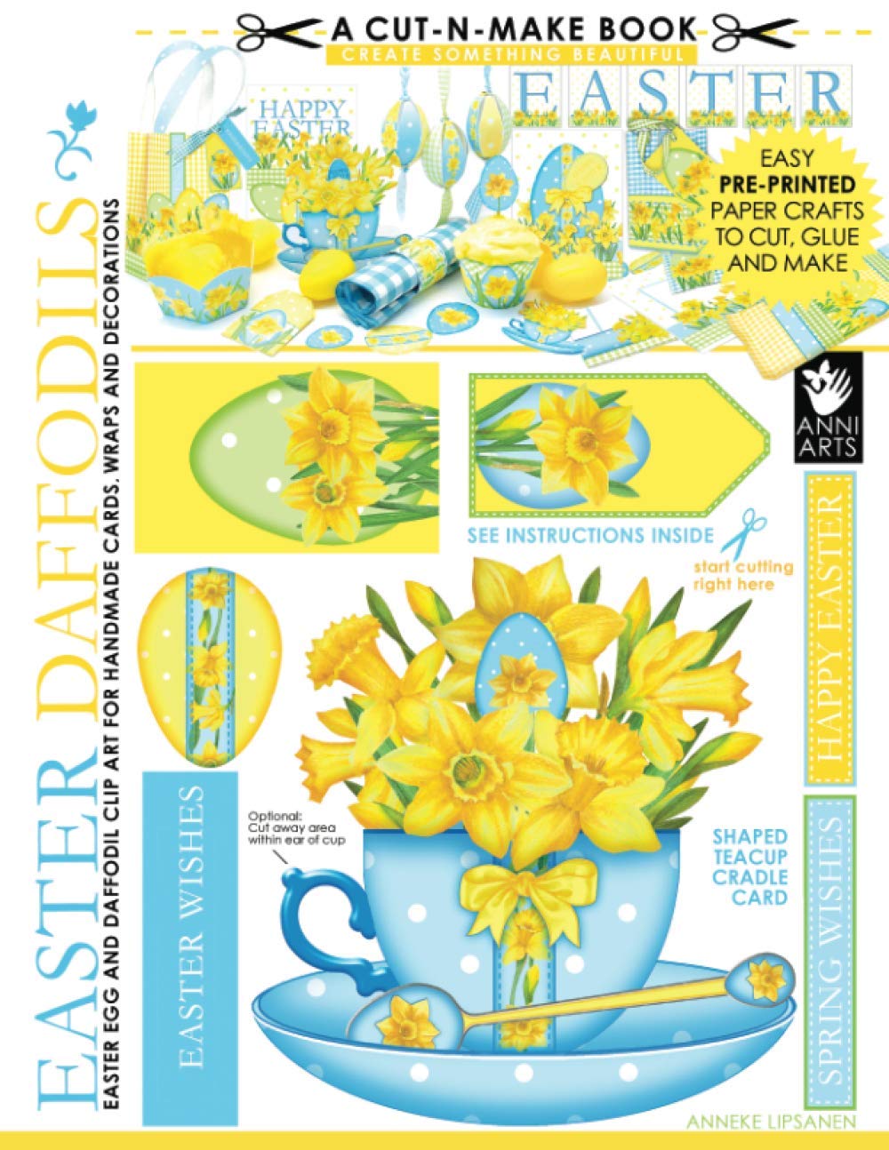 Easter Daffodils Cut-n-Make Book: Easter Egg and Daffodil Clip Art for Handmade Cards, Wraps and Decorations: Volume 4