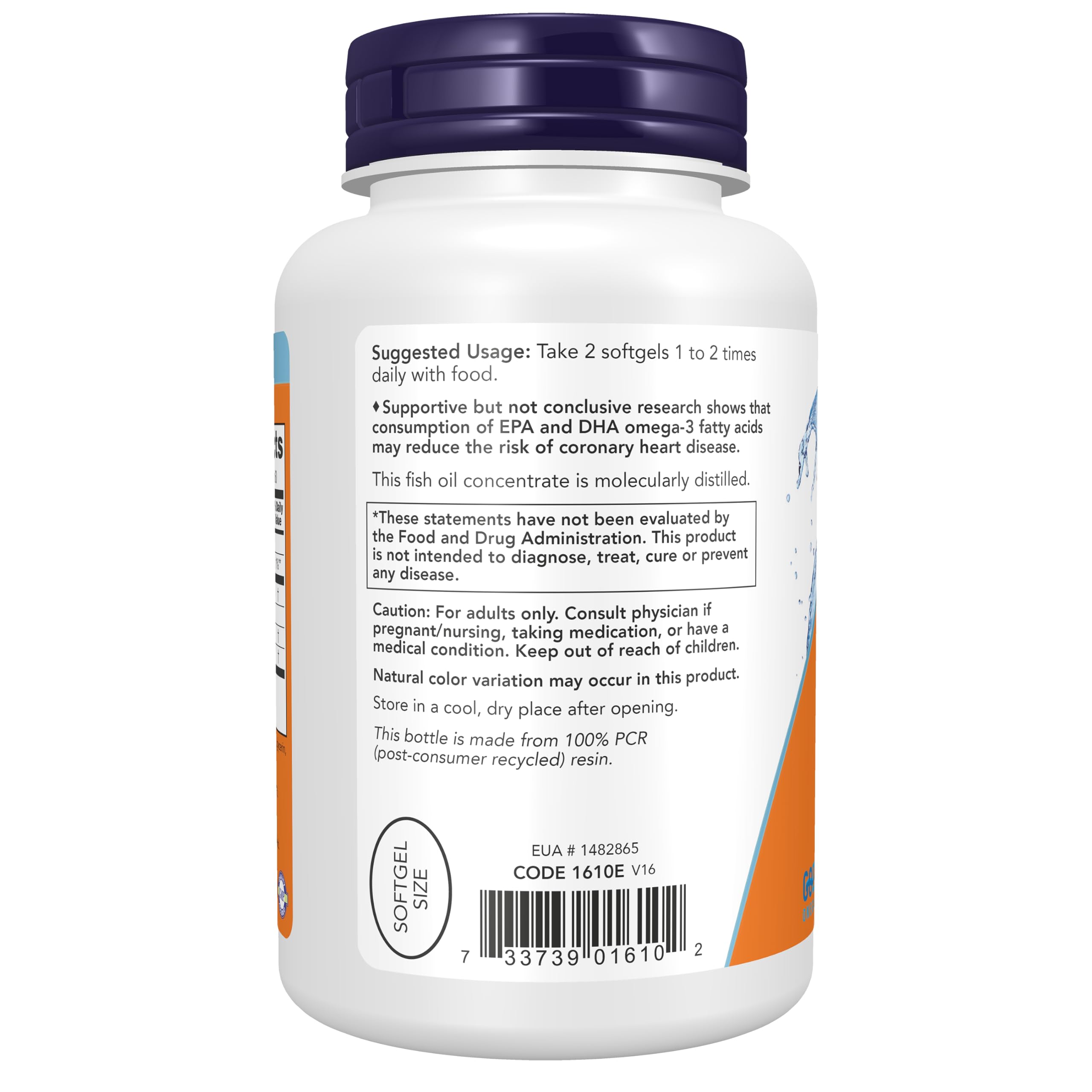 NOW Supplements, DHA-250 with 125 EPA, Molecularly Distilled, 120 Softgels — Amazon image 4