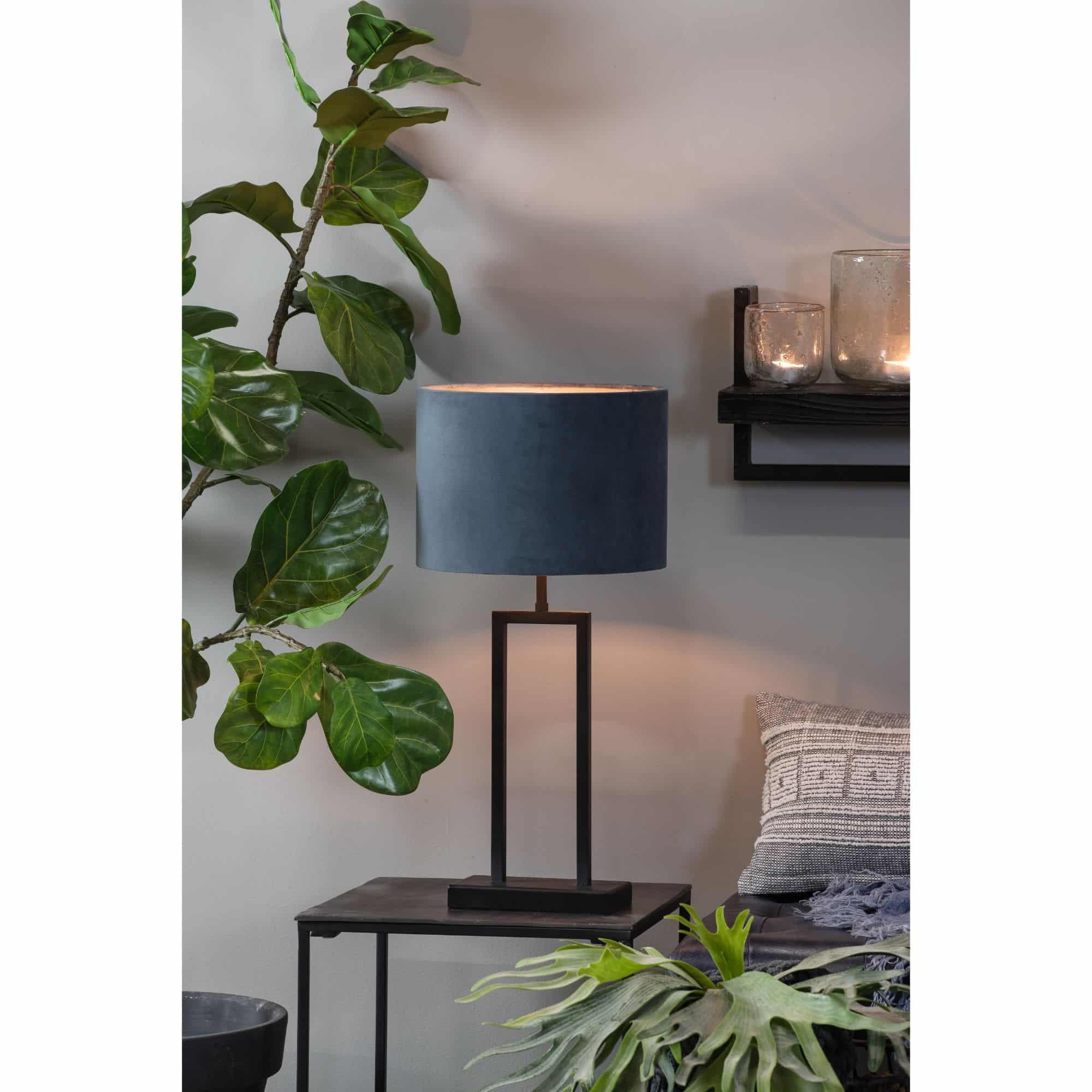 Light & Living Lampenfuß Shiva - Schwarz - 20x10x41cm | Rechteck - Modern - Metall - Tischlampenfuß - Lampe Wohnzimmer & Schlafzimmer