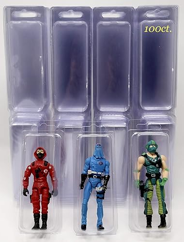 Miniatura 2 de Blister Casespaquetes para figuras de acción sueltas GI Joe, Star Wars, carcasa vacía de almeja  plástico y organización de juguetes (100 unidades)