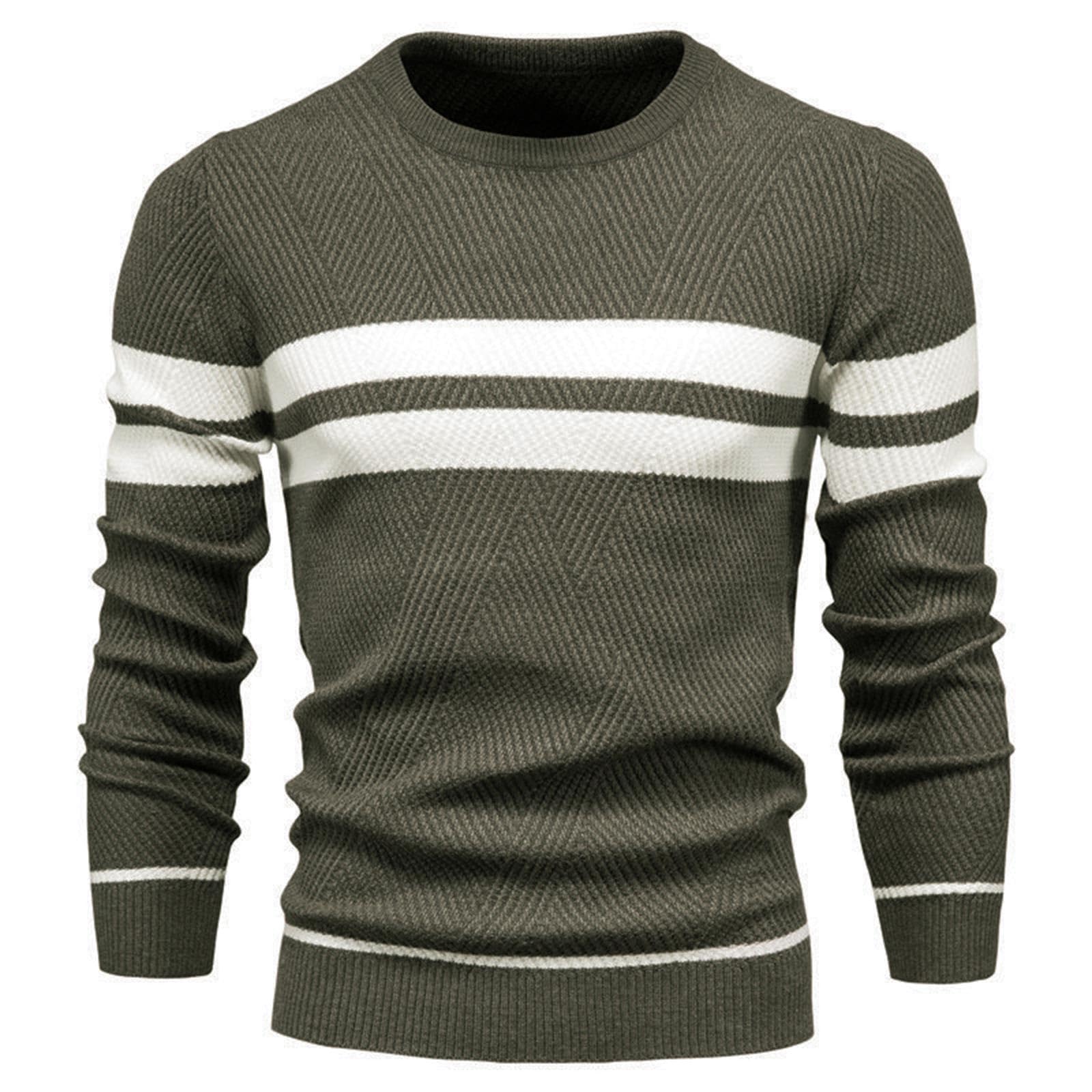 Genfien Maglione Uomo Invernali Maglia Girocollo Knit Crew Maglia Maglione Pullover a Manica Lunga Invernale Tenere Caldo