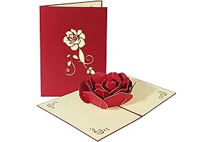 MUSCELL 3D Pop-Up Red Rose Pop-Up Valentine&#x27;s Day Card